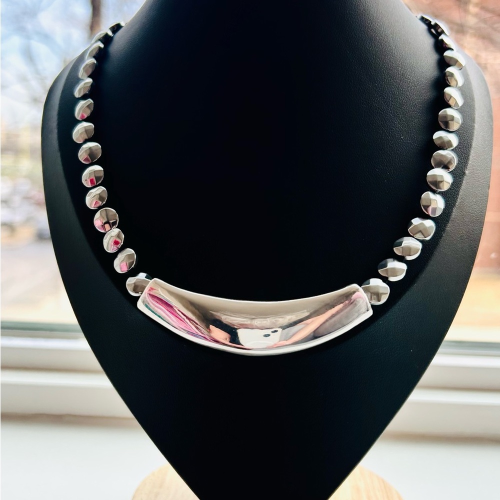 Simon Sebbag ~ a Sparkling Night Sky and Silver Crescent Moon Necklace